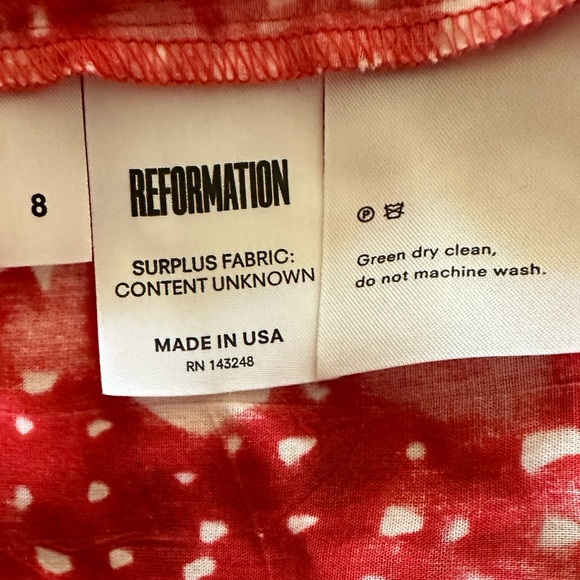 Reformation Corfu Dress Wrap Tie Up Valentines Rose Flower Print - Picture 5 of 6